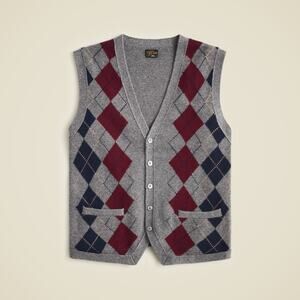 J.Crew Grey Cashmere Cardigan Sweater Vest Size S